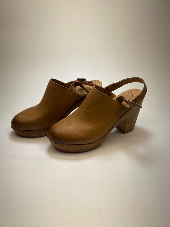 Kork-Ease Shoes - Kork-Ease Womens Brown Cork Leather Heel Sz 10M